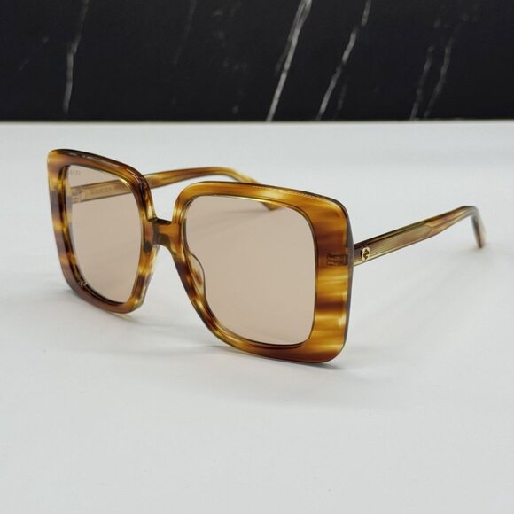 NEW GG1314S 003 GUCCI HAVANA BUTTERFLY WOMEN GUCCI SUNGLASSES - Picture 5 of 13